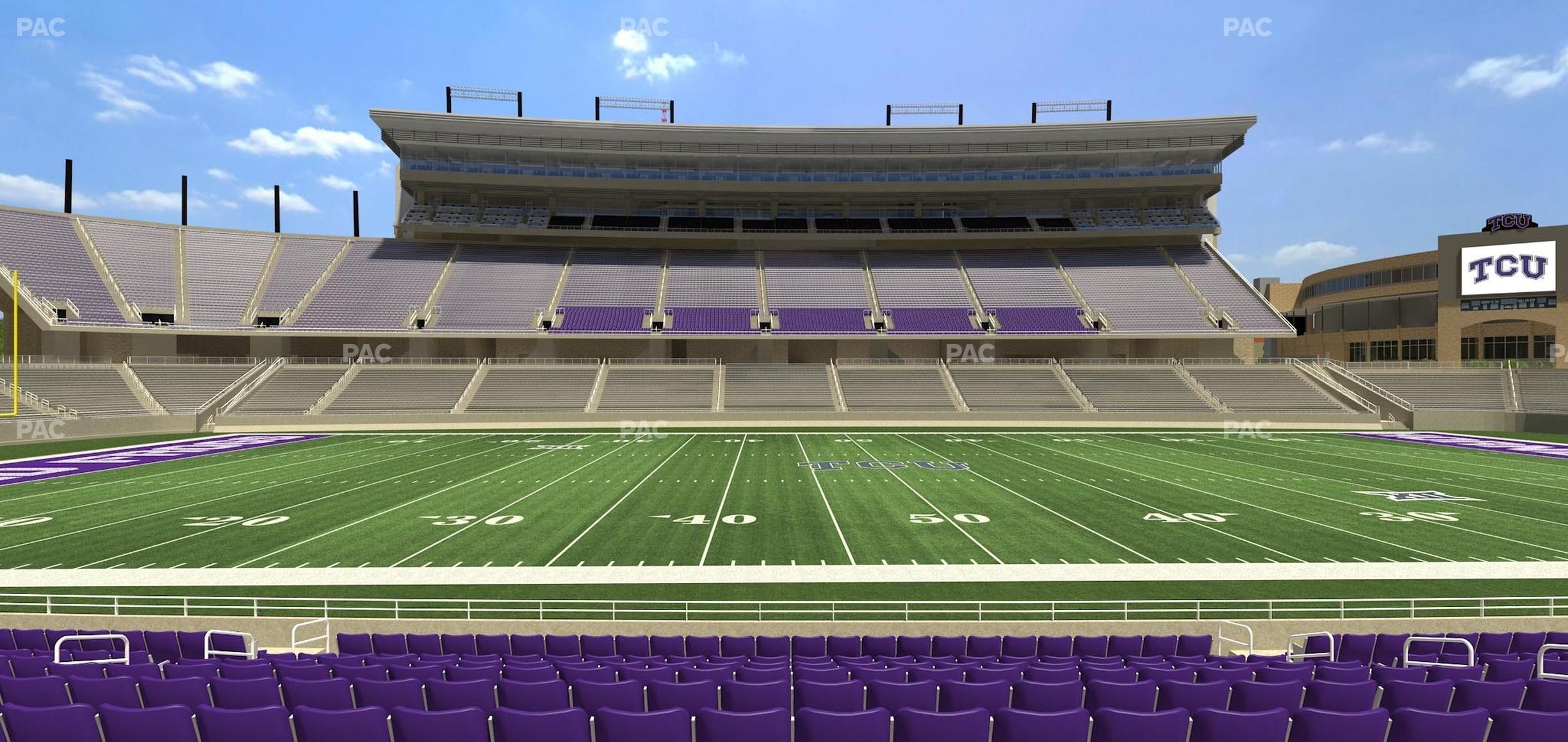 Seating view for Amon G. Carter Stadium Section 105