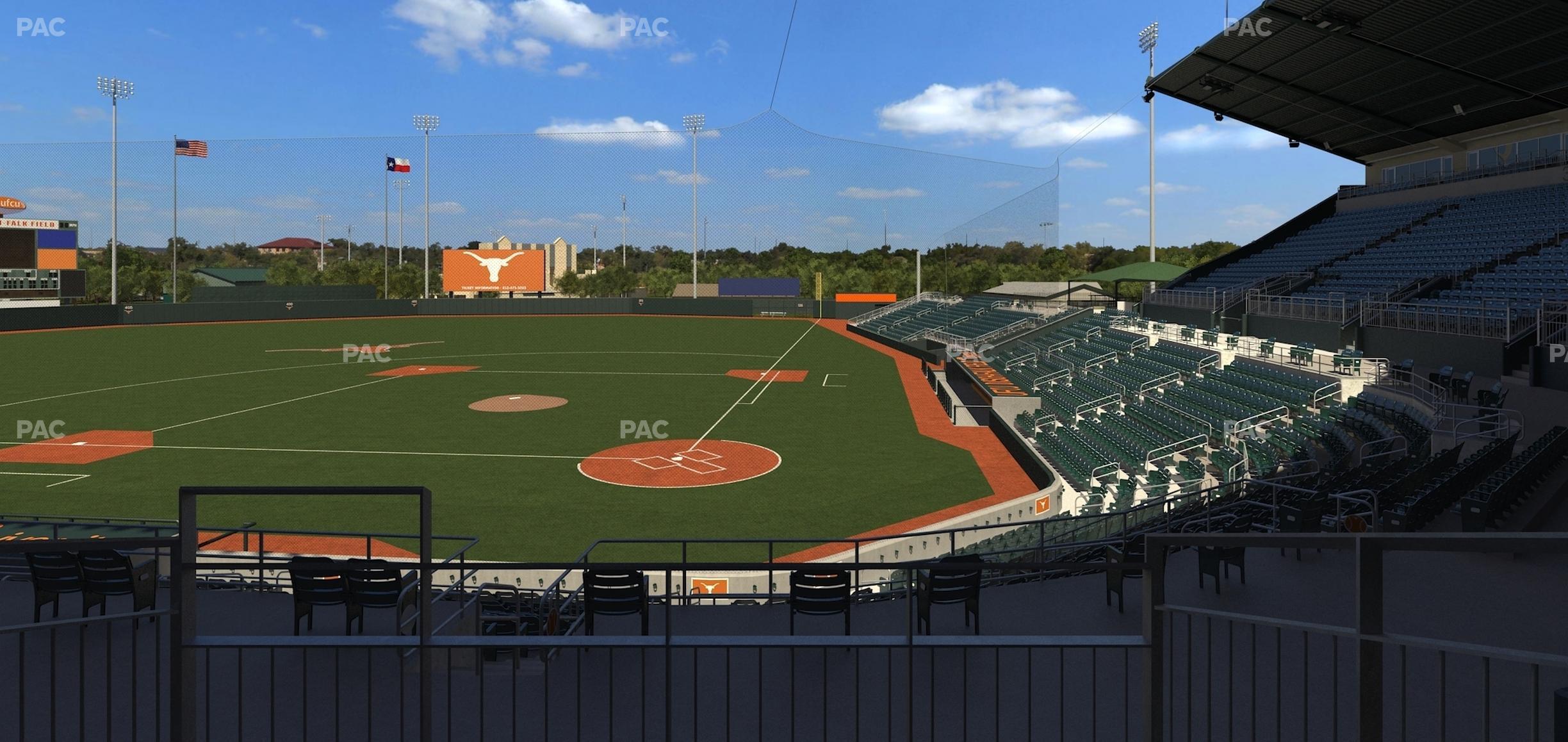 Seating view for UFCU Disch-Falk Field Section 108