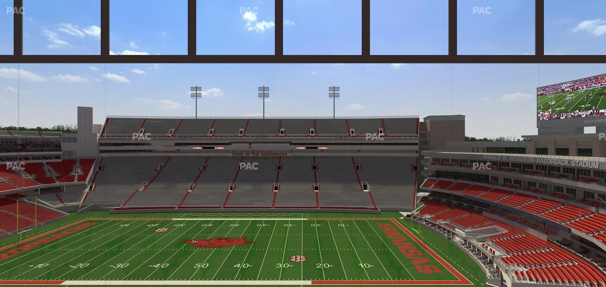 Seating view for Razorback Stadium Section 335