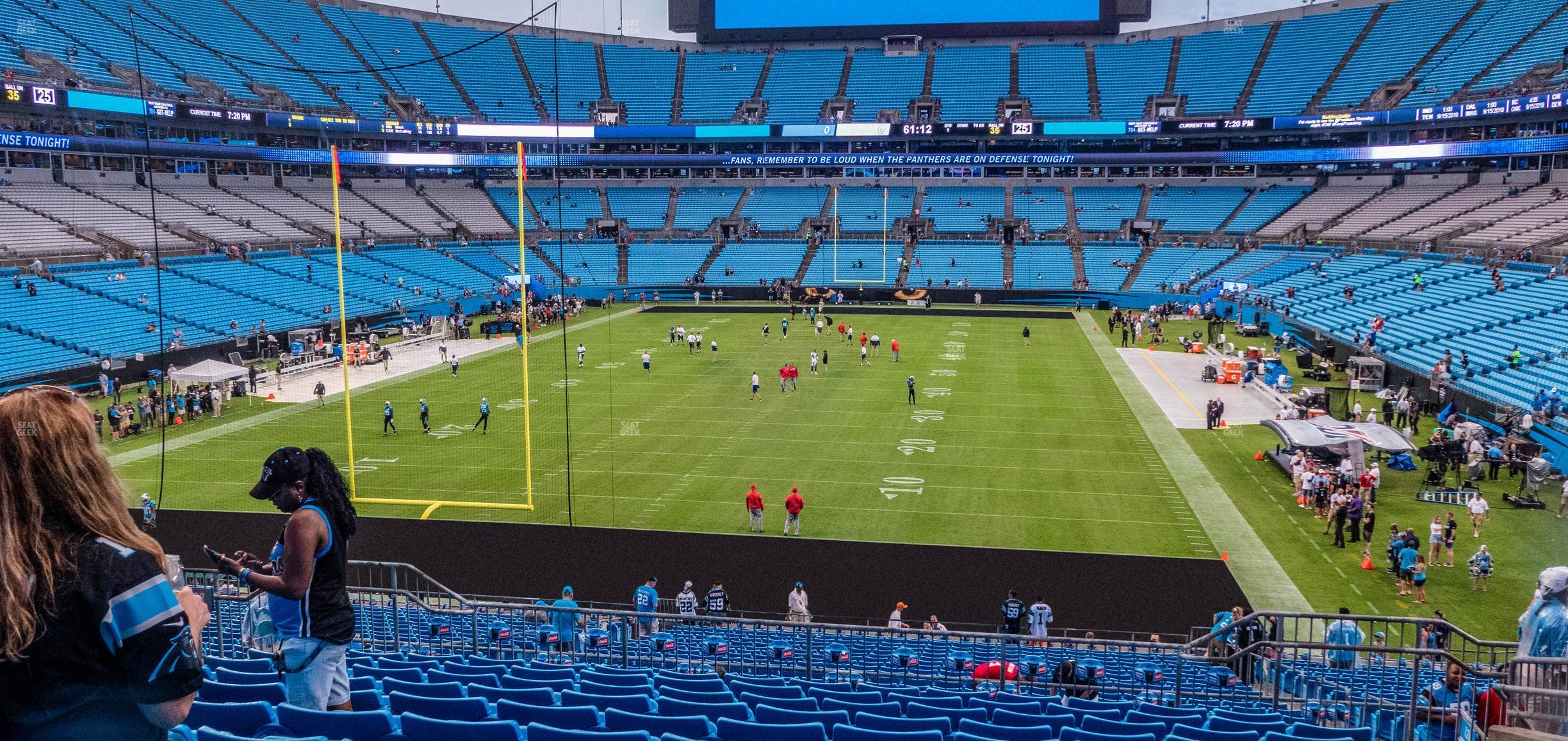 Seating view for Bank of America Stadium Section 228