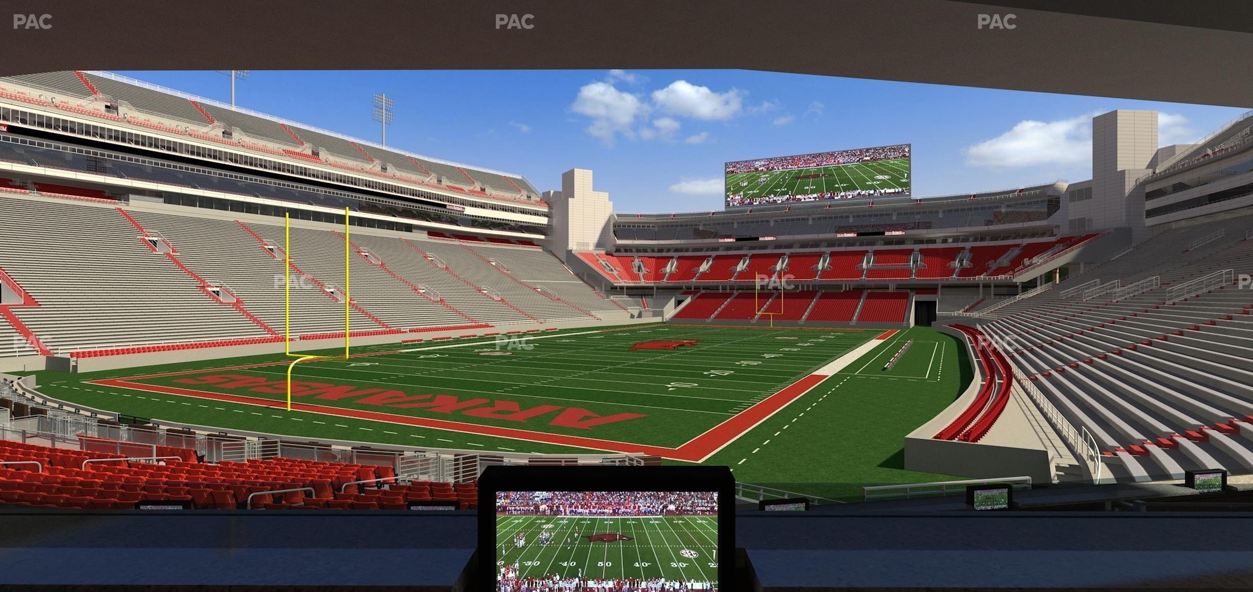 Seating view for Razorback Stadium Section Loge 34