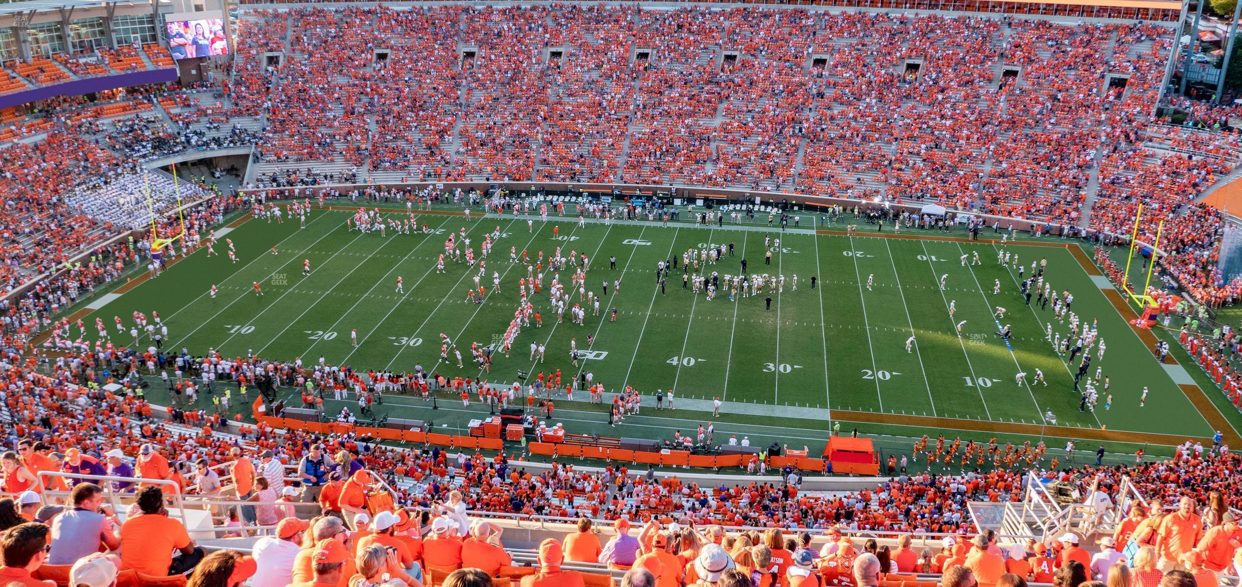 Seating view for Clemson Memorial Stadium Section Tde