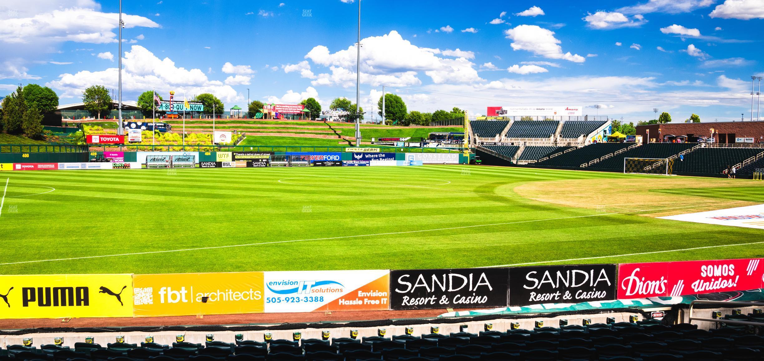 Seating view for Rio Grande Credit Union Field at Isotopes Park Section 119