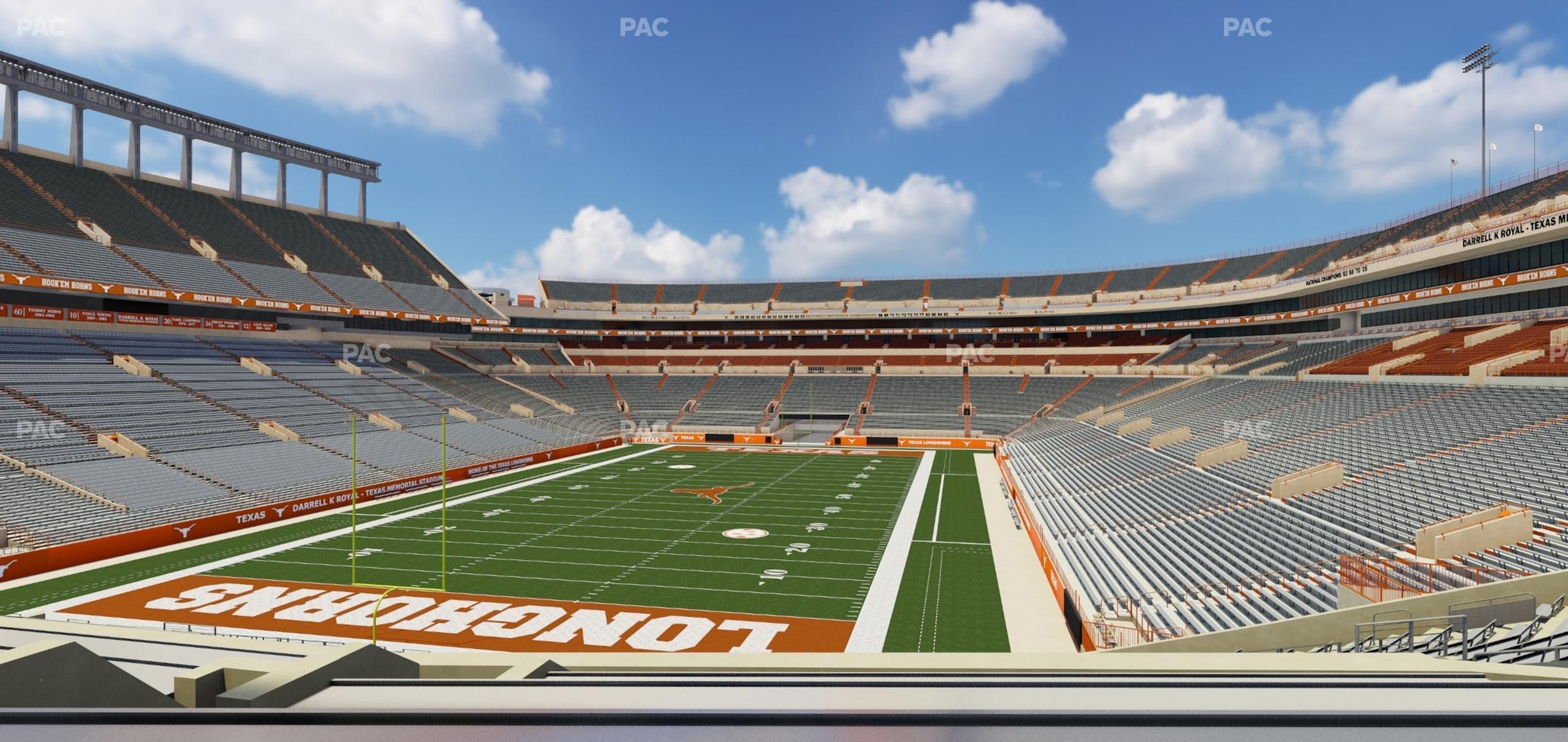 Seating view for Darrell K Royal - Texas Memorial Stadium Section 36 R