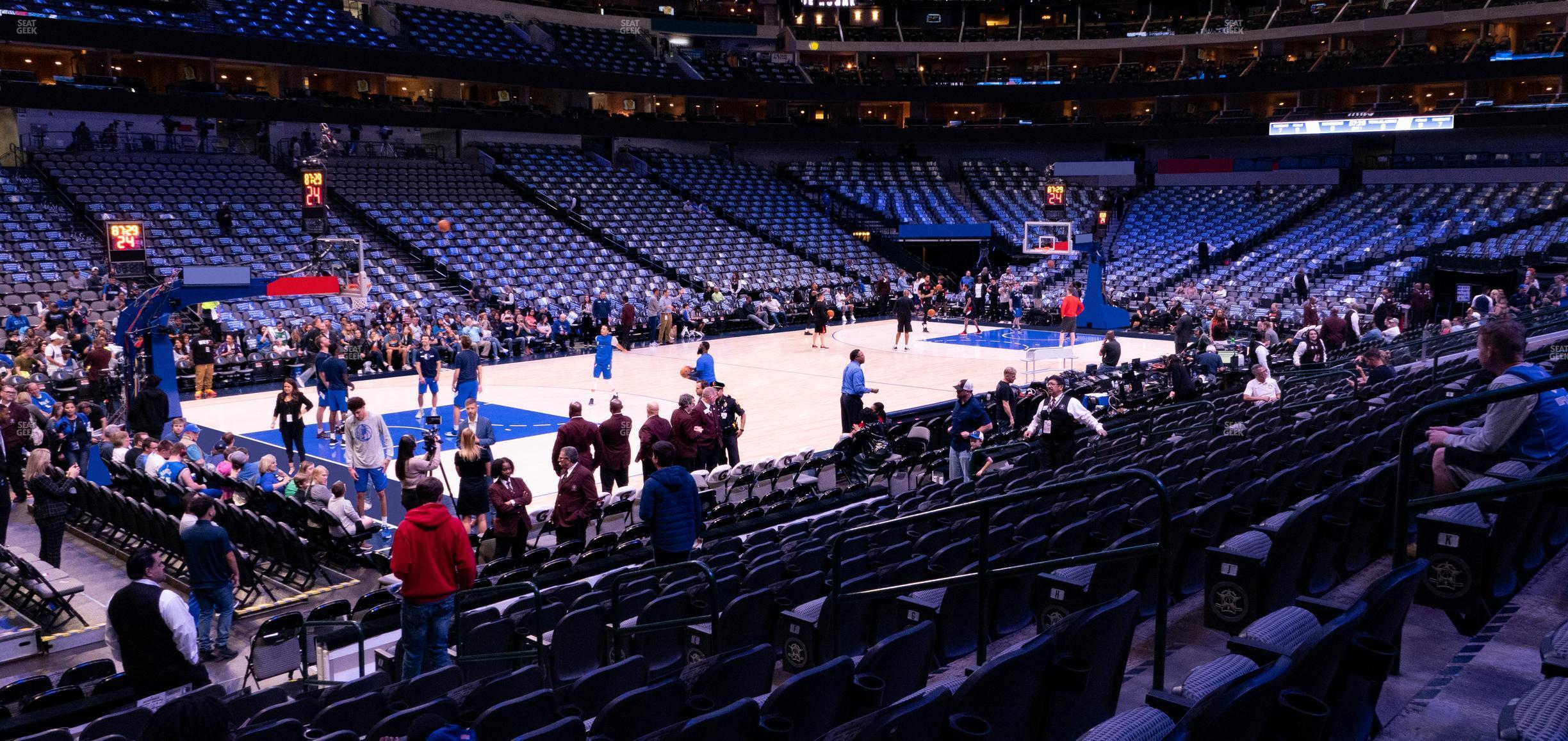 Seating view for American Airlines Center Section 121