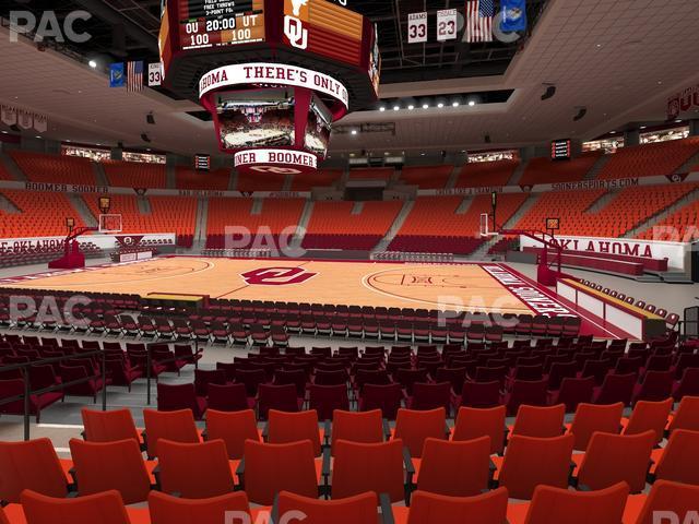 Seating view for Lloyd Noble Center Section 106