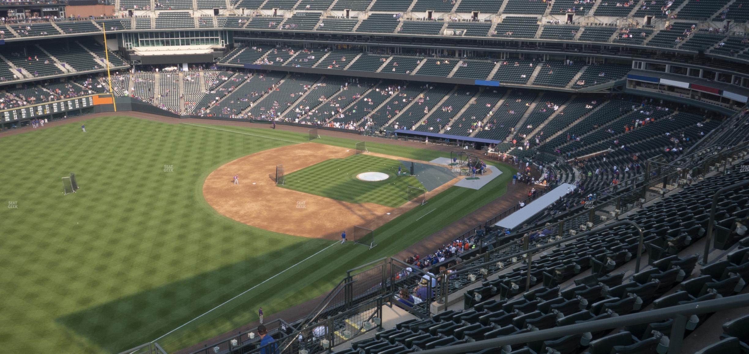 Seating view for Coors Field Section Upper 347