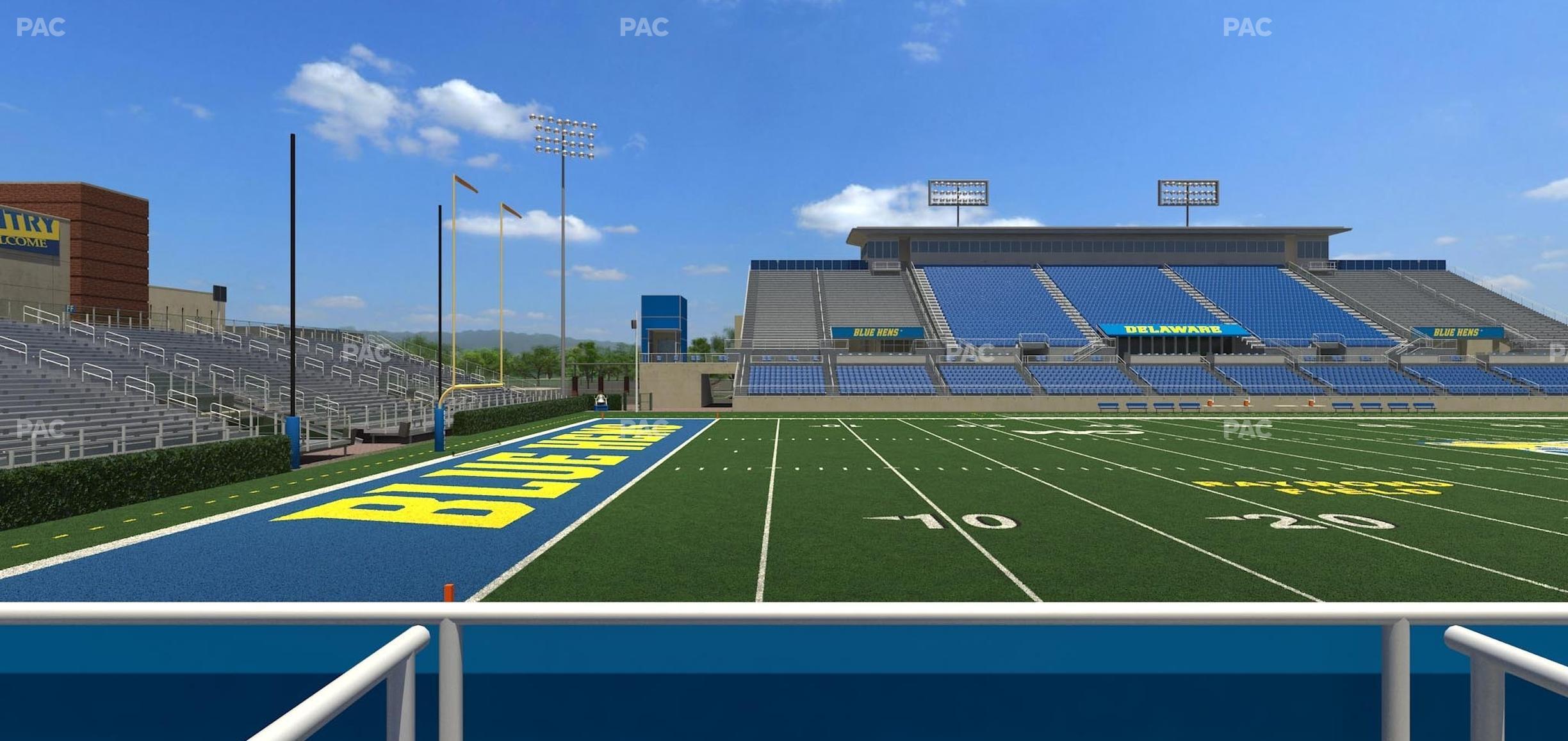 Seating view for Delaware Stadium Section East Box 95