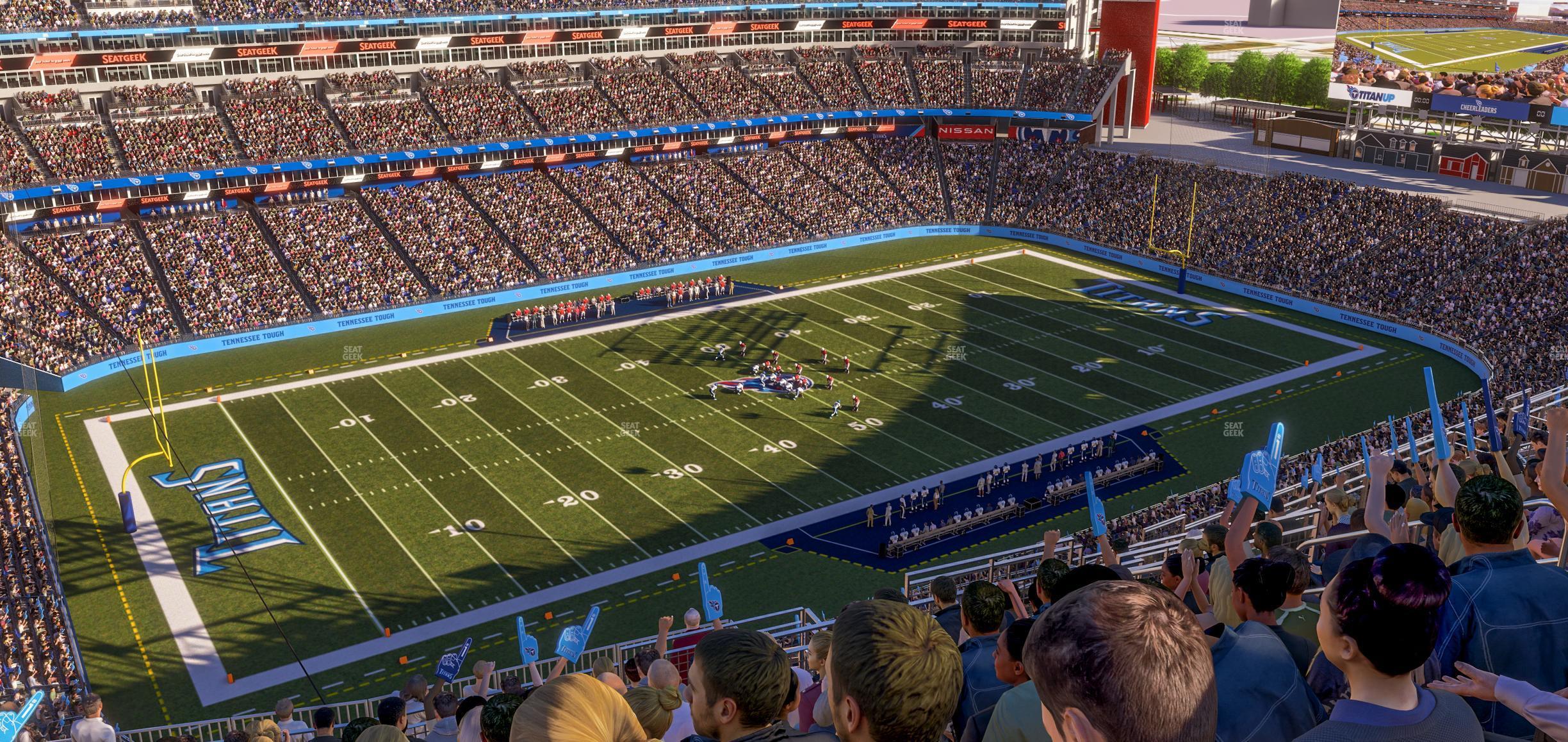 Seating view for Nissan Stadium Section Upper 340