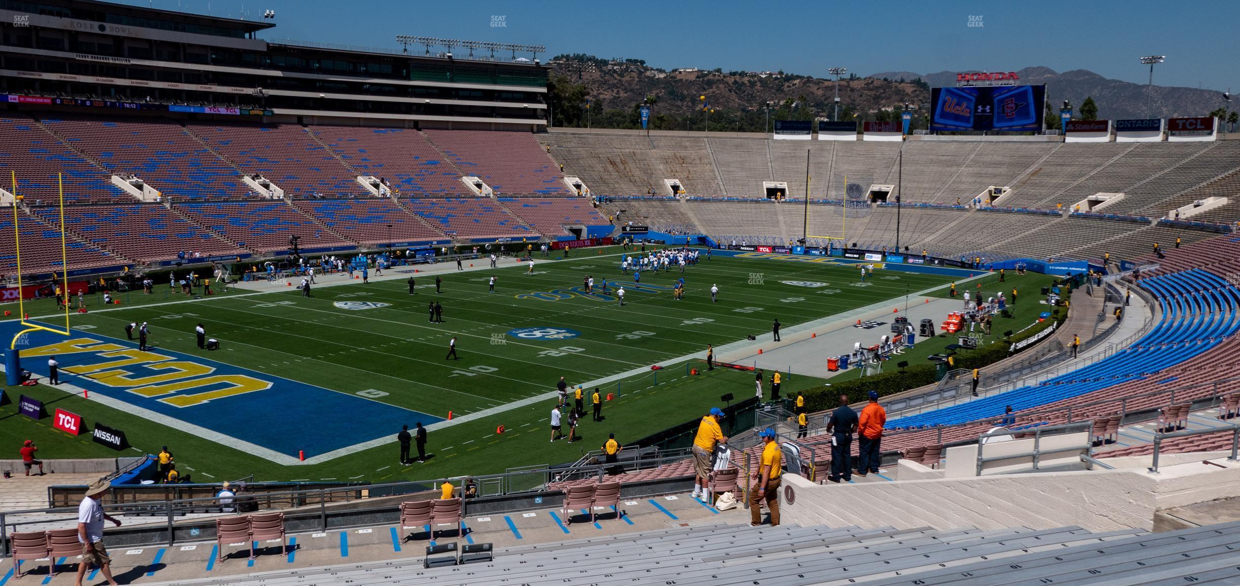 Seating view for Rose Bowl Stadium Section Upper 28