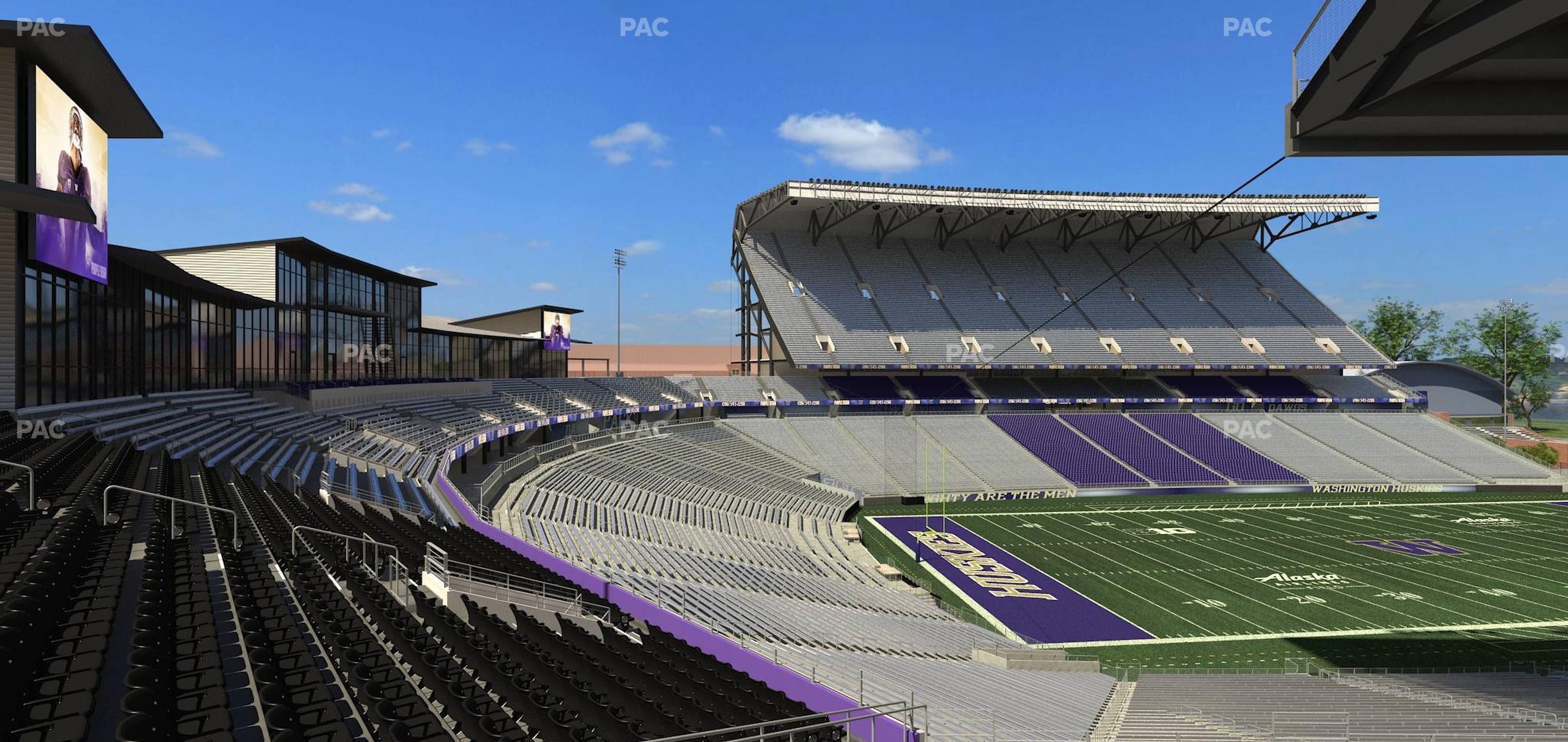 Seating view for Husky Stadium Section Club Husky 212