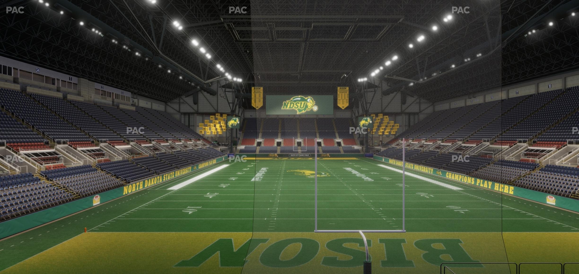 Seating view for Fargodome Section Elevated 27