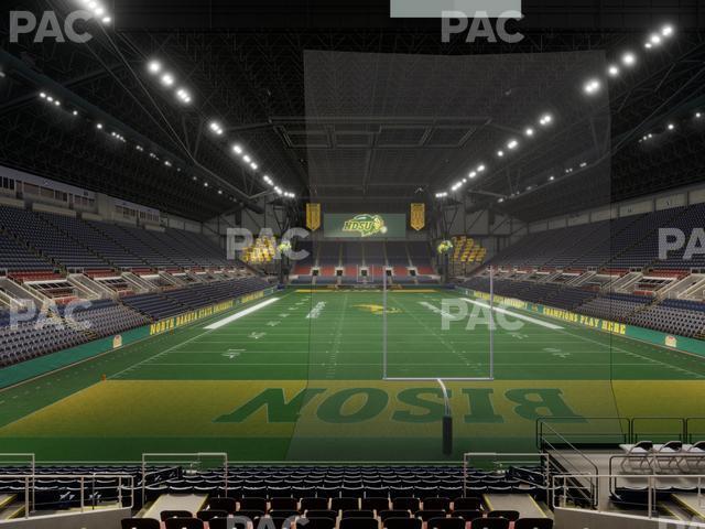 Seating view for Fargodome Section Elevated 27