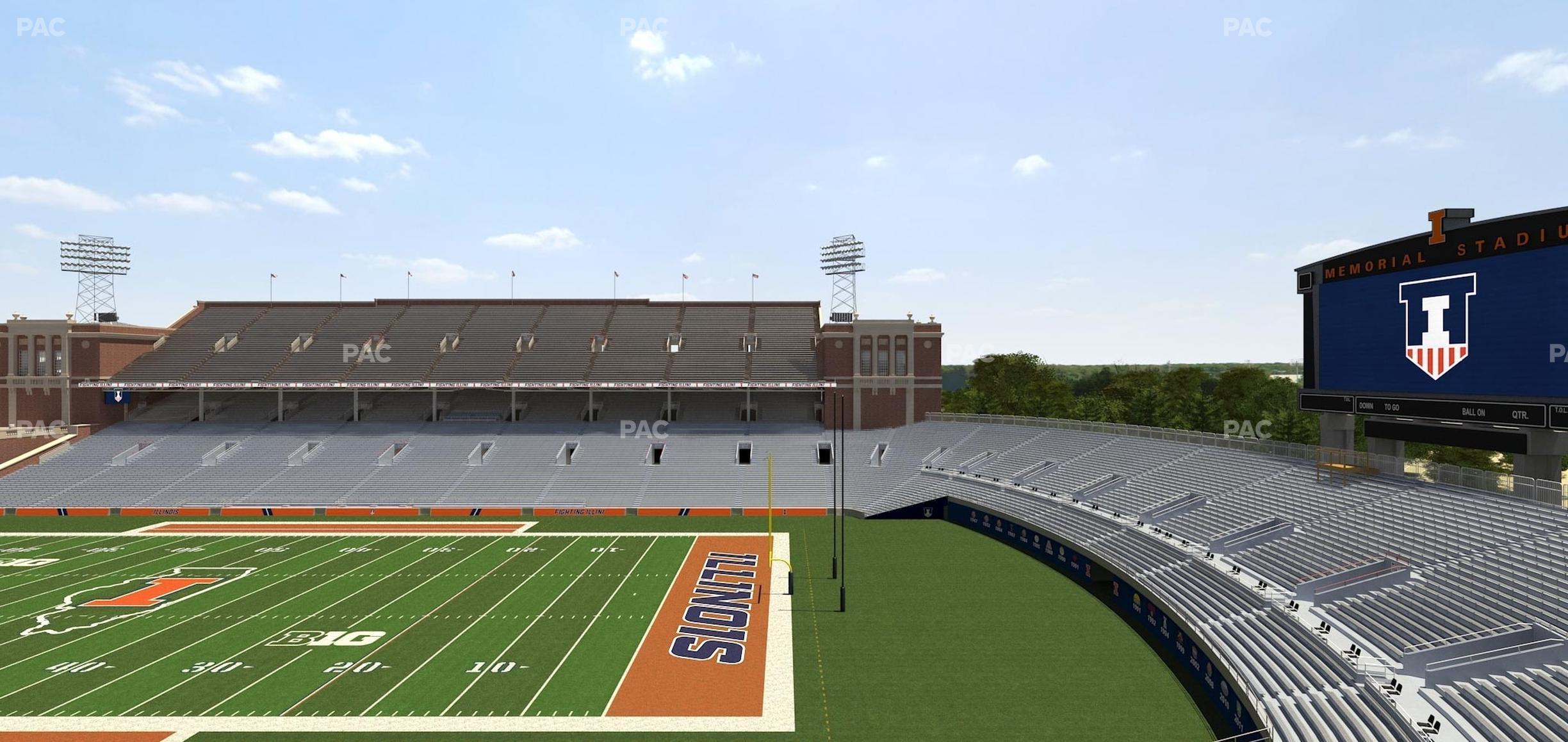 Seating view for Memorial Stadium - IL Section 223