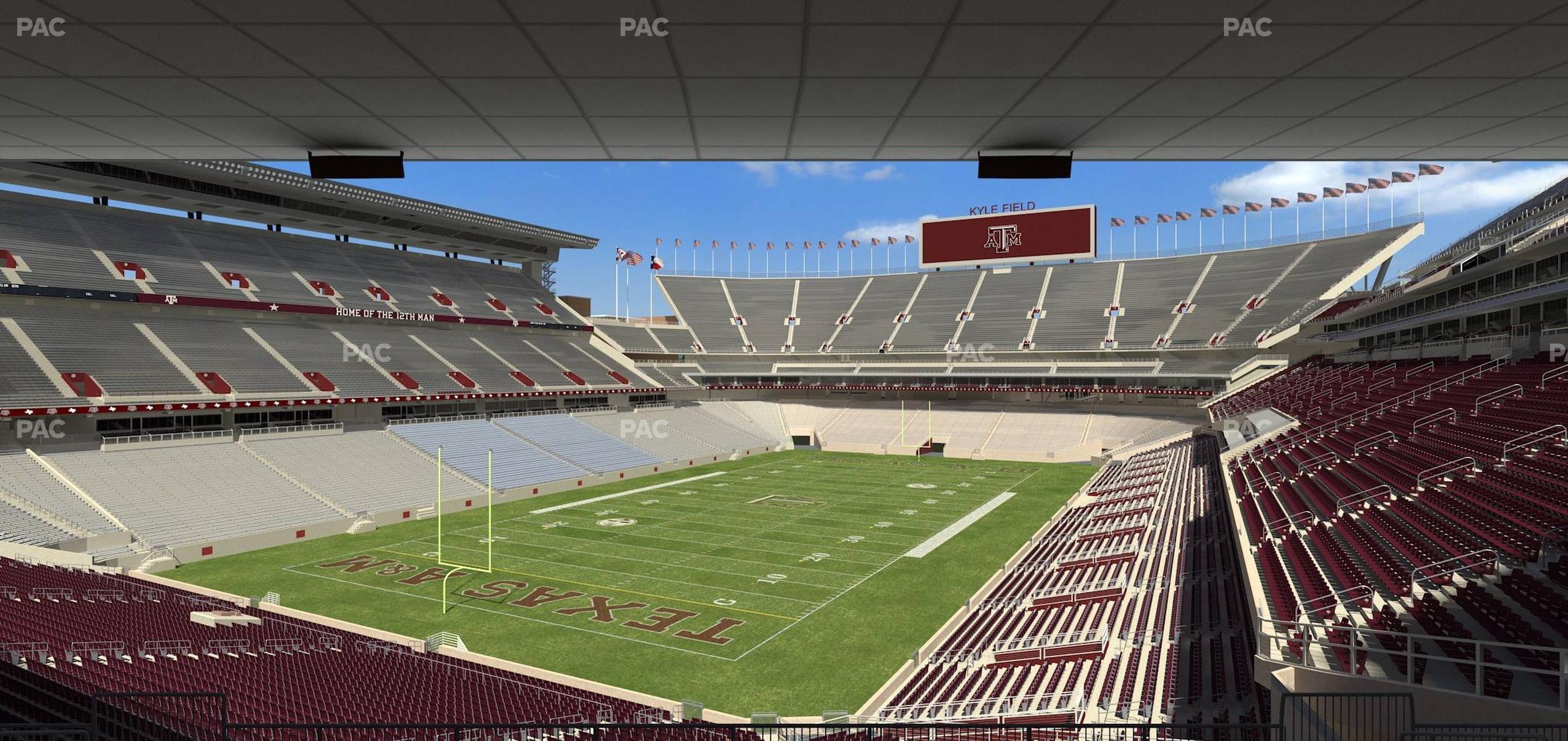 Seating view for Kyle Field Section Zone Club 2