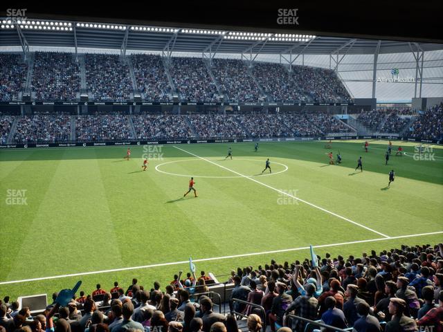 Seating view for Allianz Field Section Loge 34 A