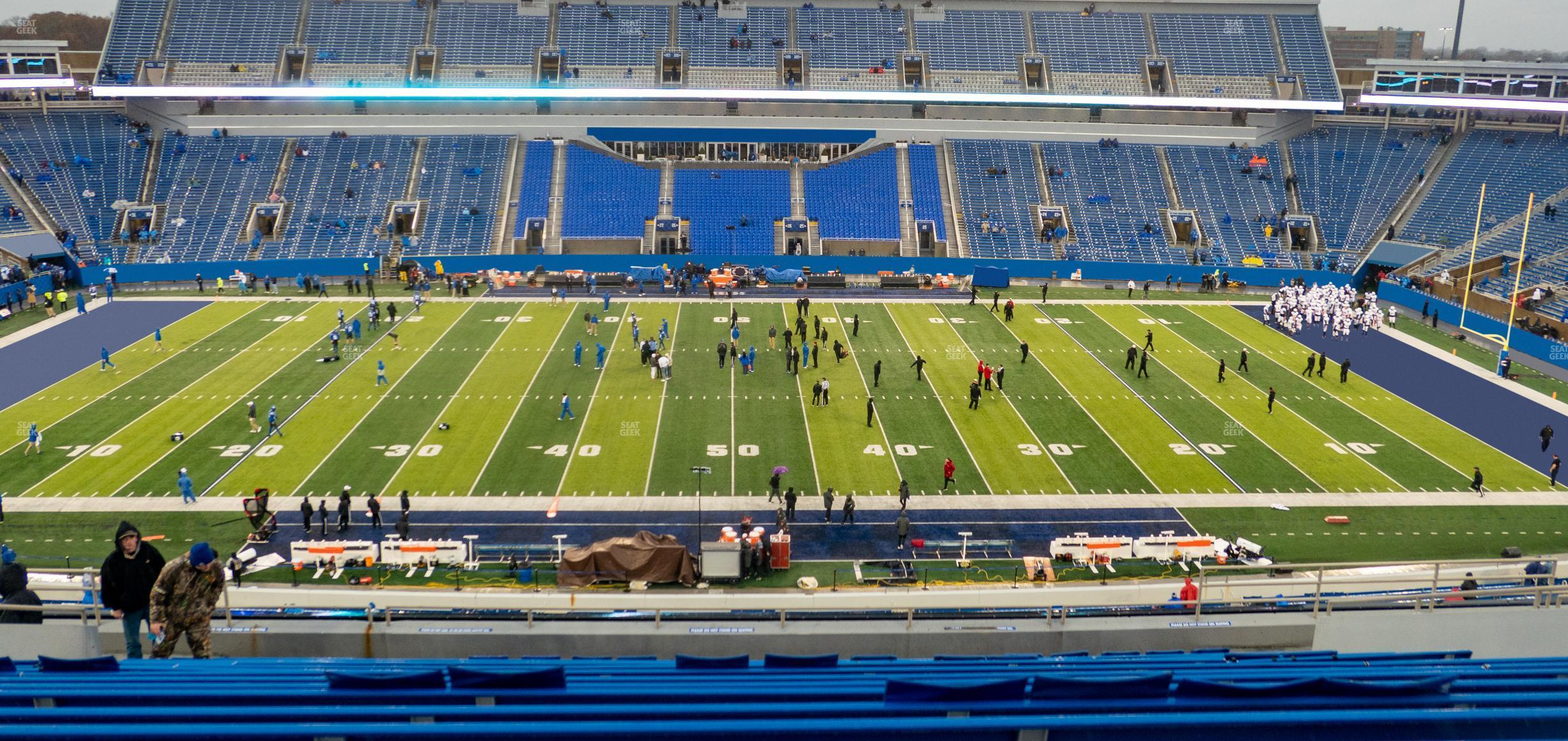 Seating view for Kroger Field Section 206