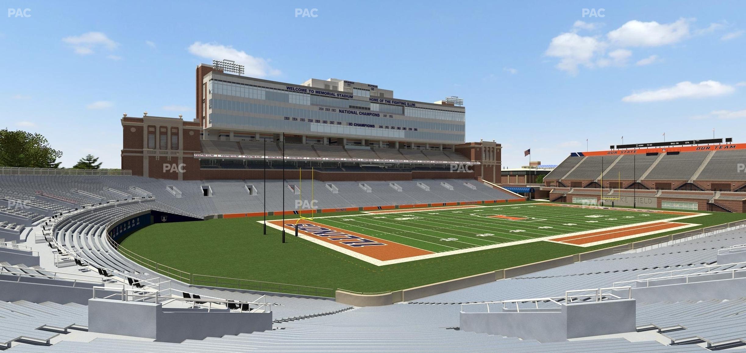 Seating view for Memorial Stadium - IL Section 111