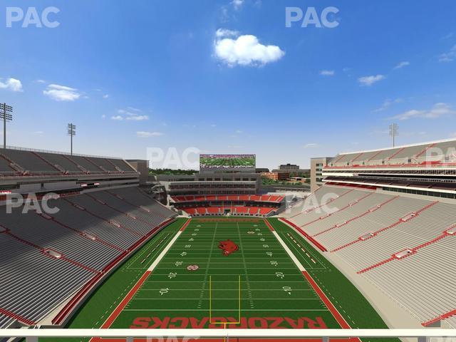 Seating view for Razorback Stadium Section 534