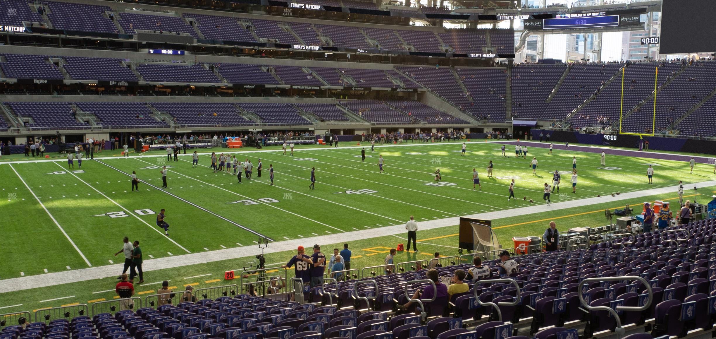 Seating view for U.S. Bank Stadium Section 112