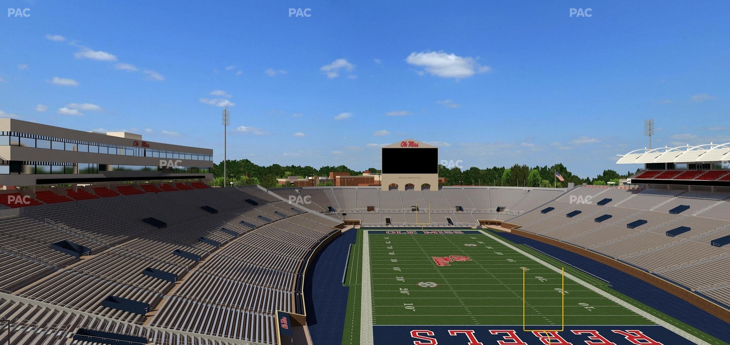 Seating view for Vaught Hemingway Stadium Section South Zone Club 114