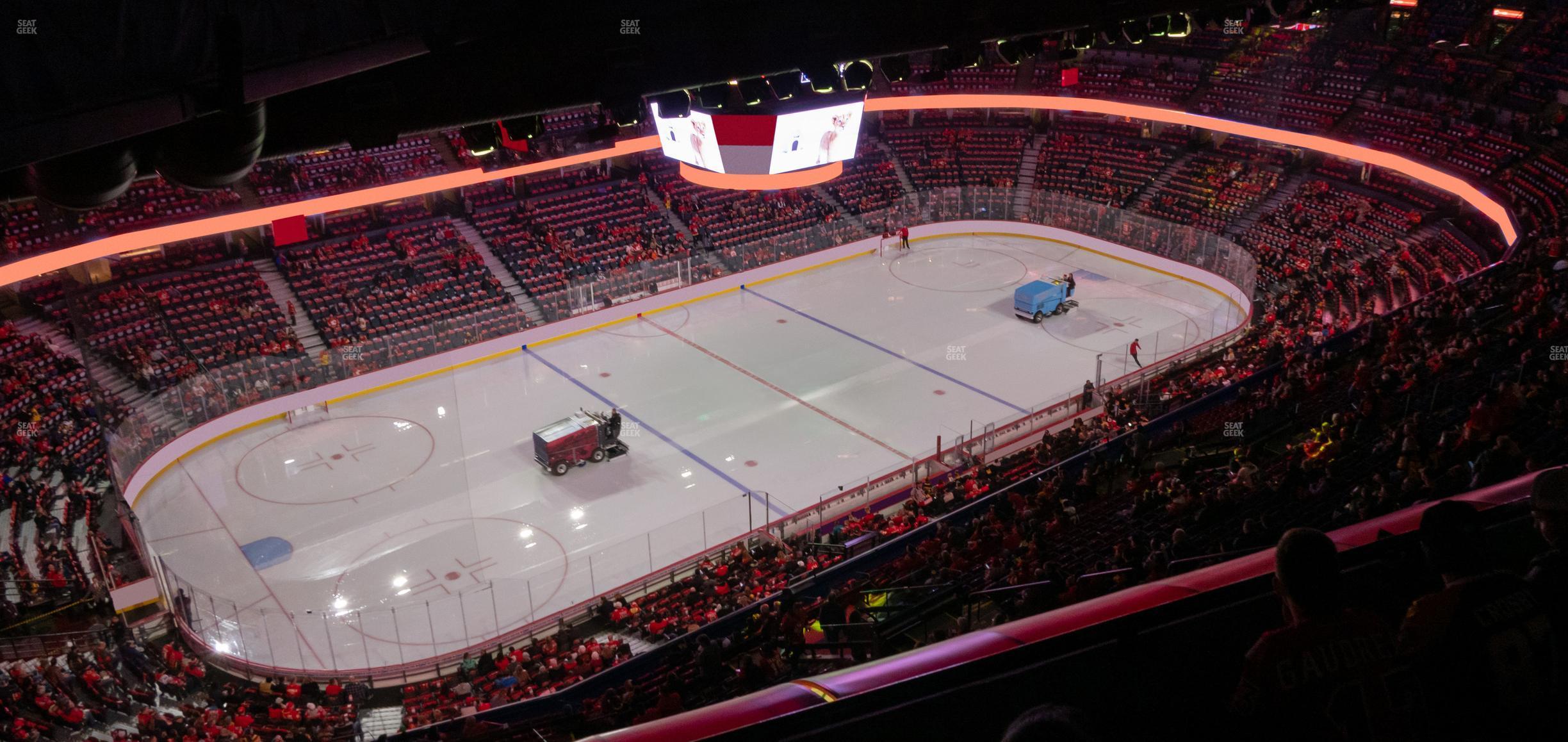 Seating view for Scotiabank Saddledome Section Press Level 18