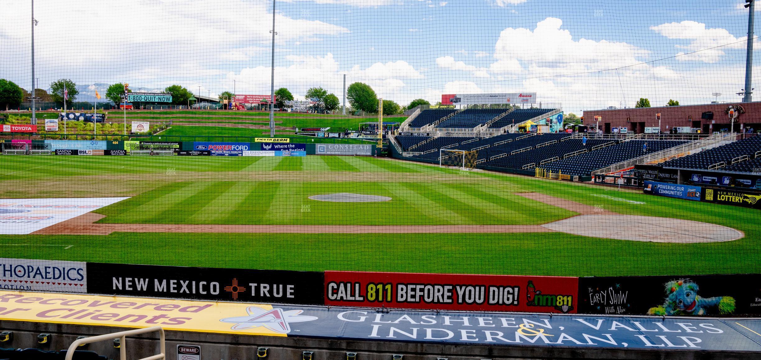 Seating view for Rio Grande Credit Union Field at Isotopes Park Section 109