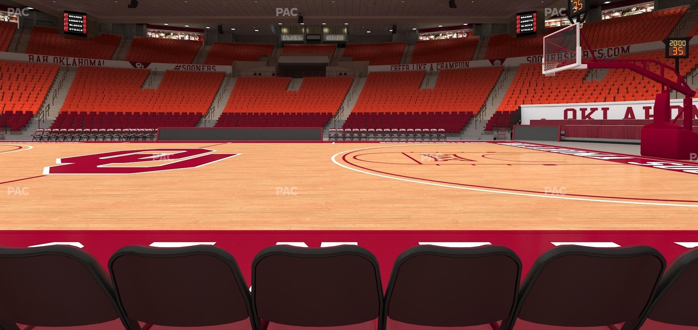 Seating view for Lloyd Noble Center Section Floor 2