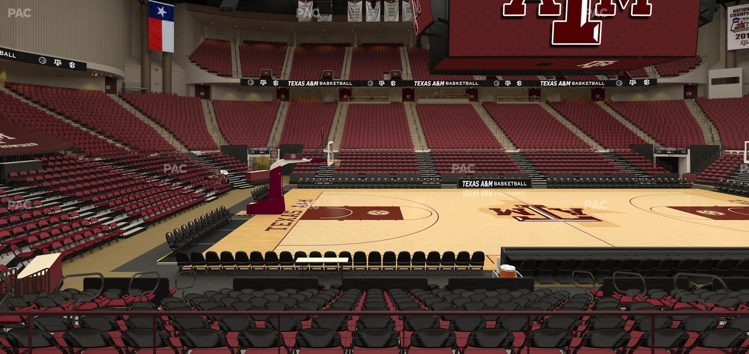 Seating view for Reed Arena Section 122