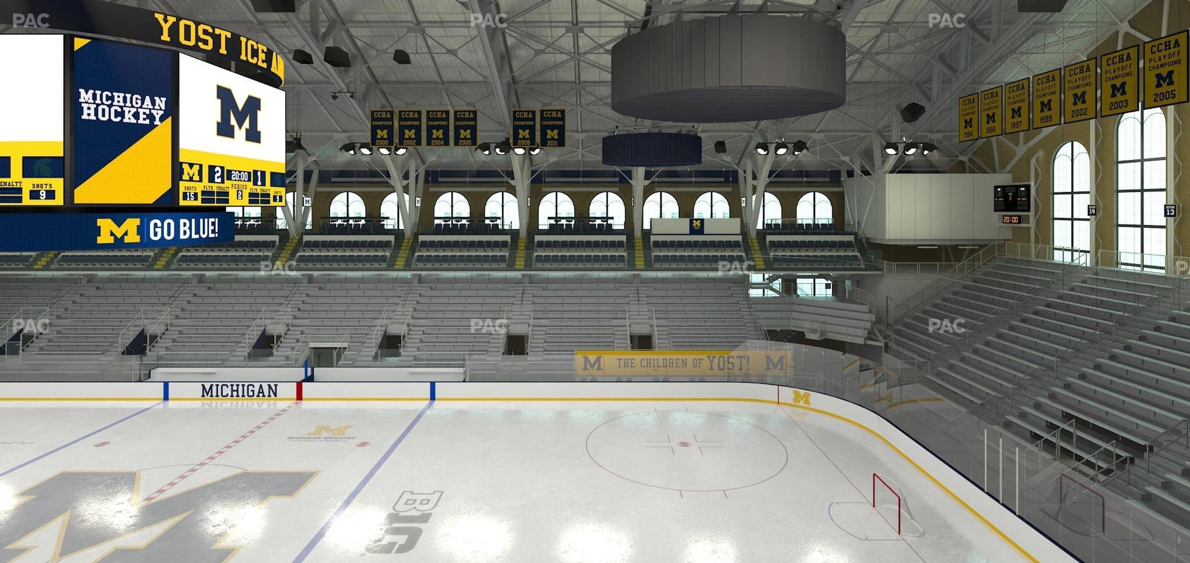 Seating view for Yost Arena Section Champions Box E