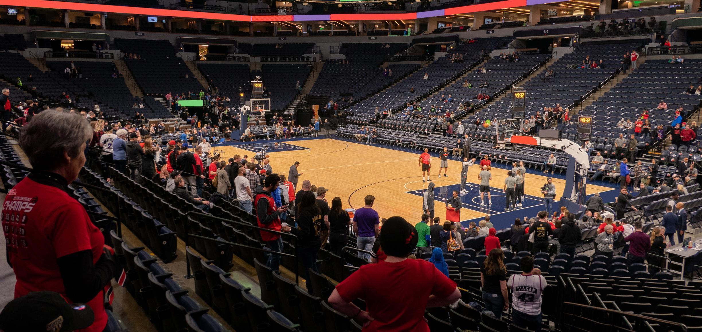 Seating view for Target Center Section 126