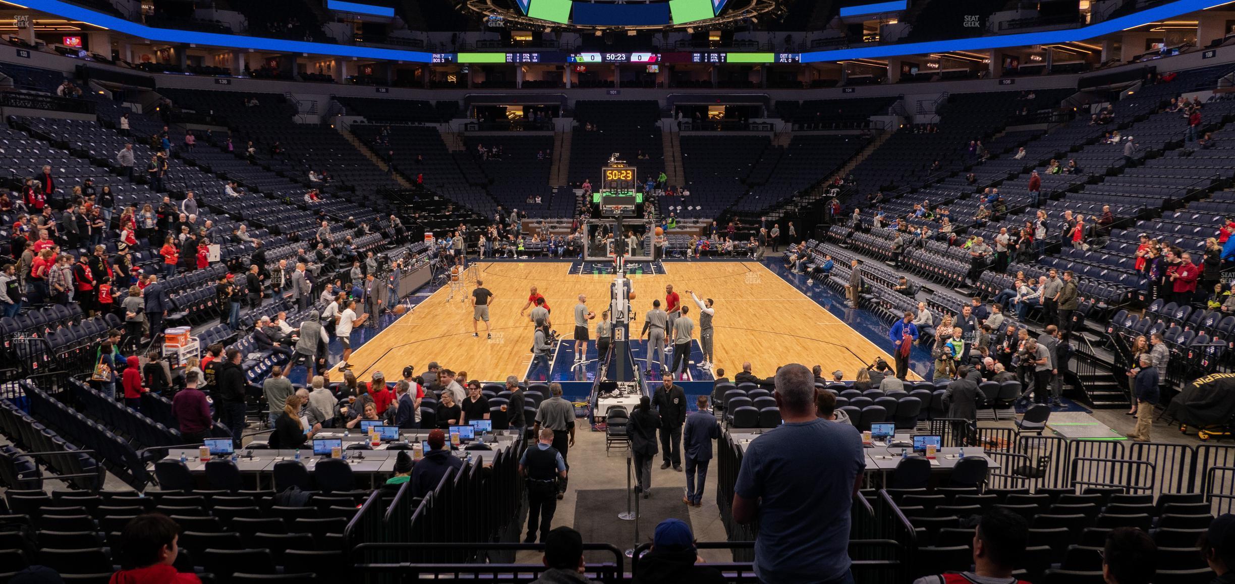 Seating view for Target Center Section 121