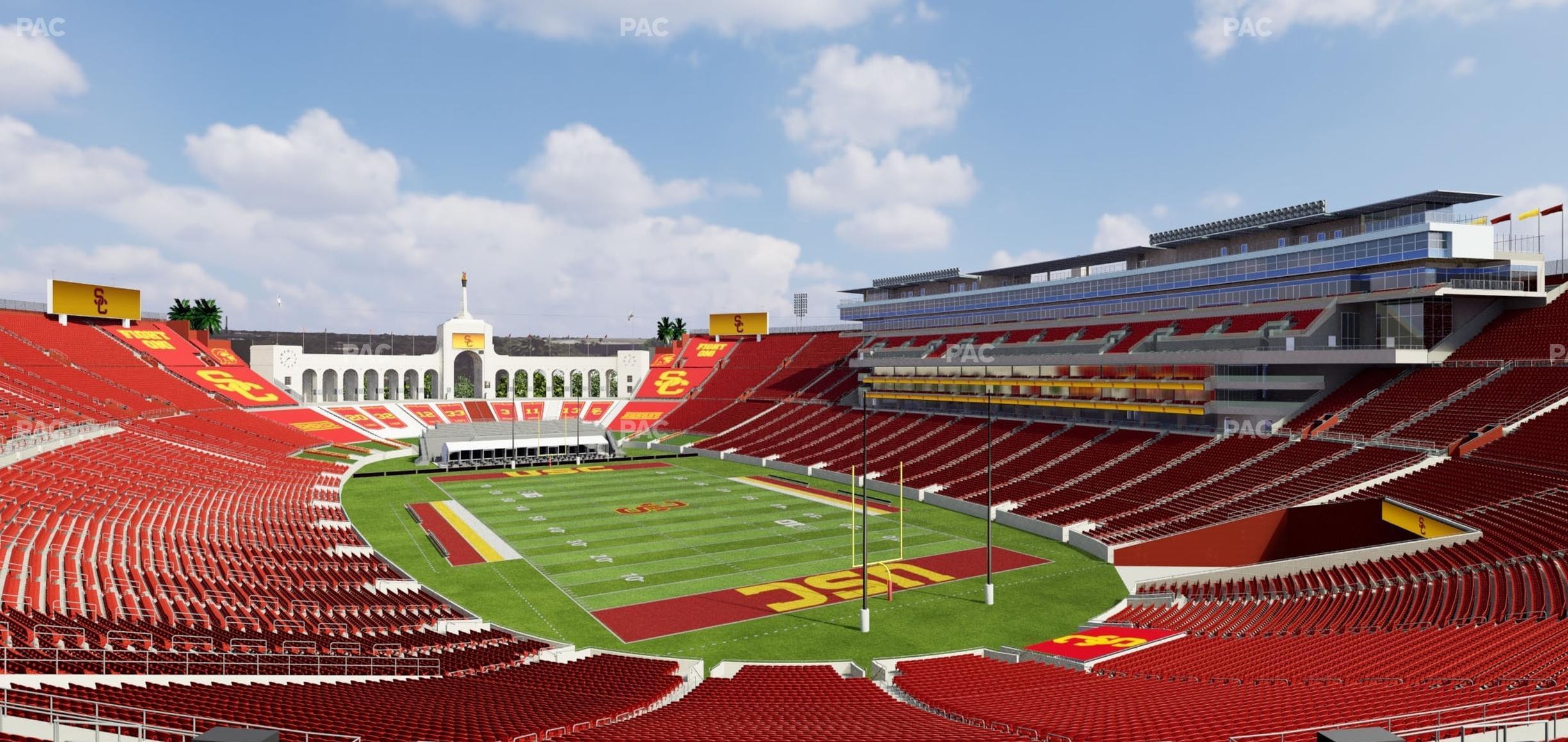 Seating view for Los Angeles Memorial Coliseum Section 216