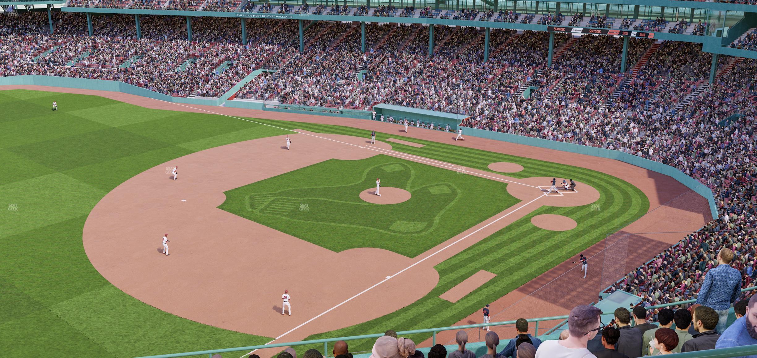 Seating view for Fenway Park Section Aura Pavilion Box 14