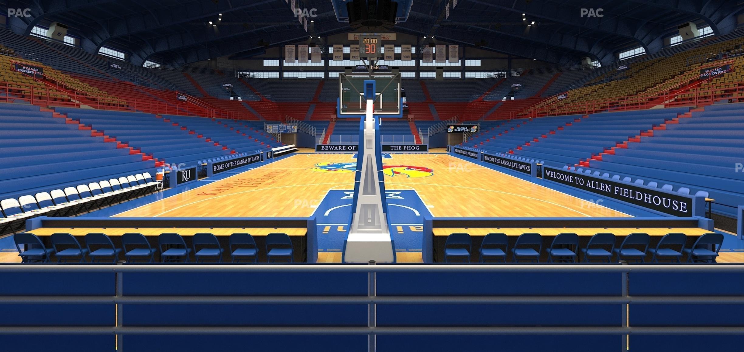 Seating view for Allen Fieldhouse Section M Ada