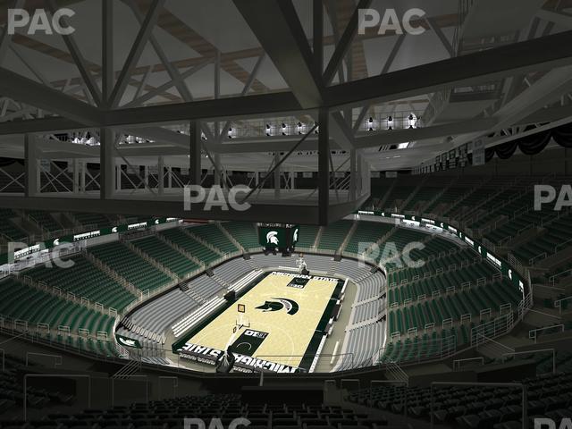 Seating view for Jack Breslin Student Events Center Section Bleachers 216