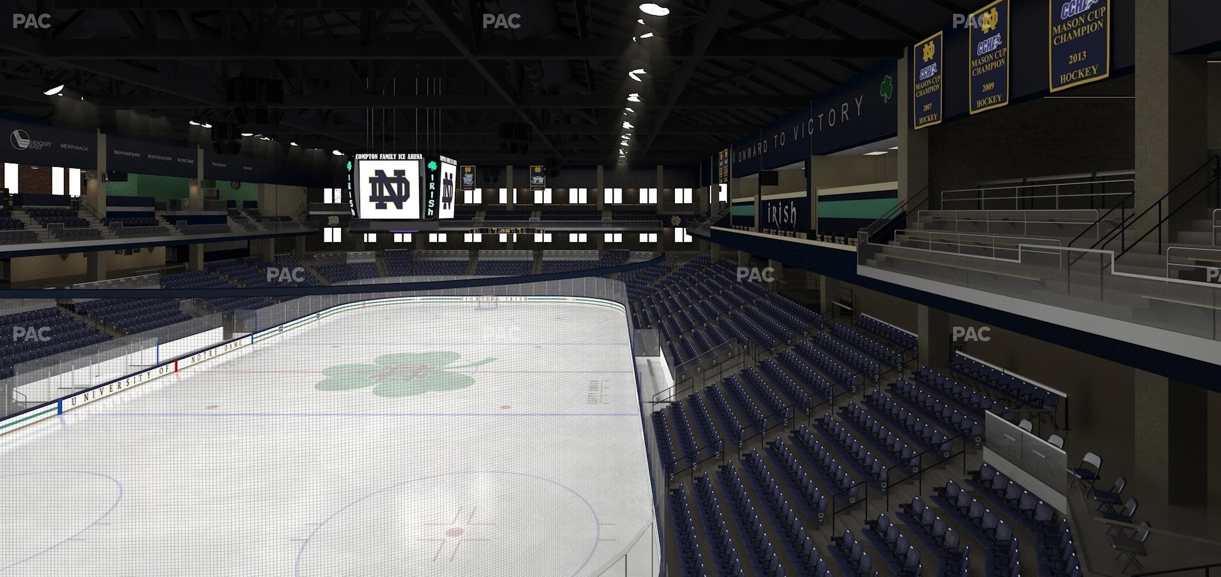 Seating view for Compton Family Ice Arena Section 105