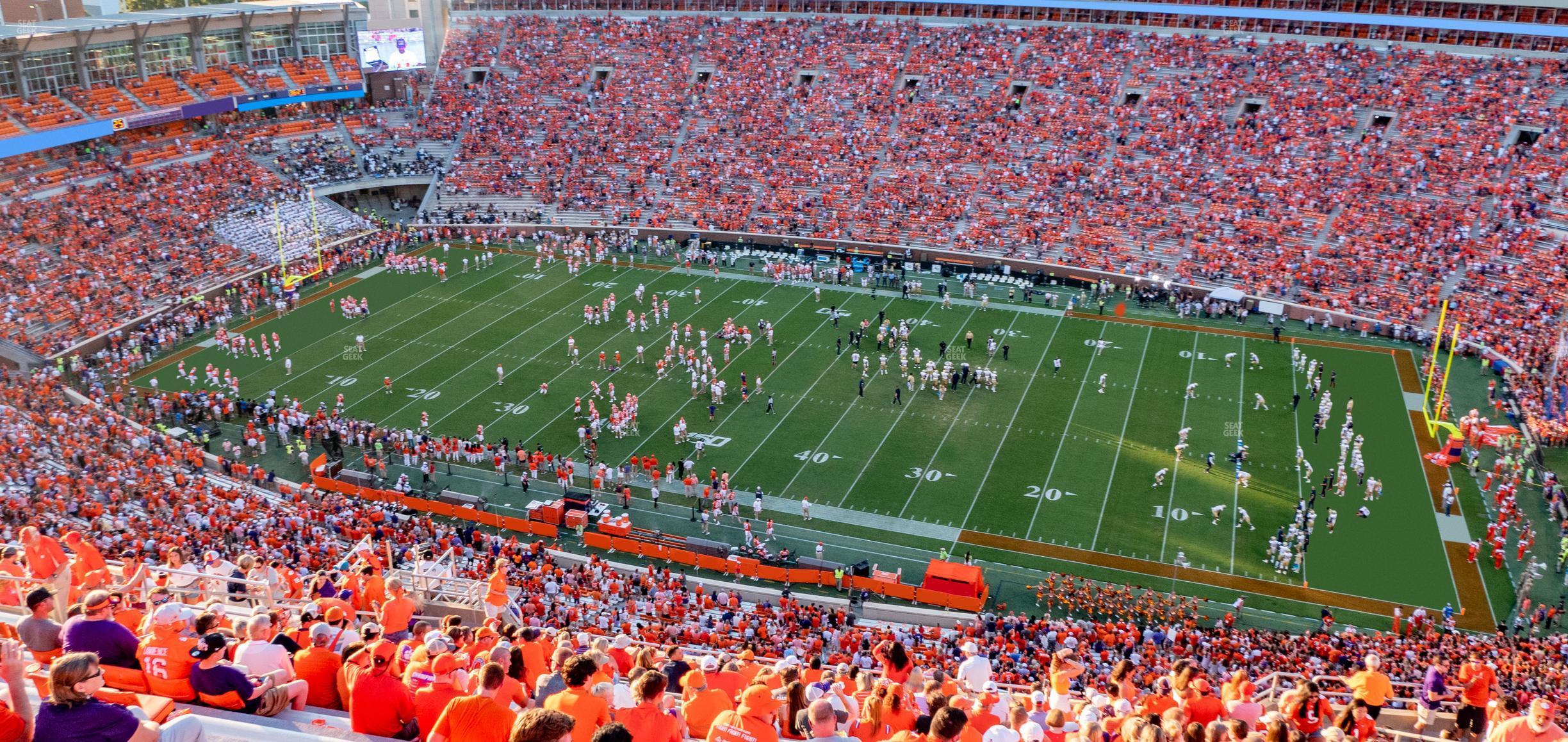 Seating view for Clemson Memorial Stadium Section Tdd