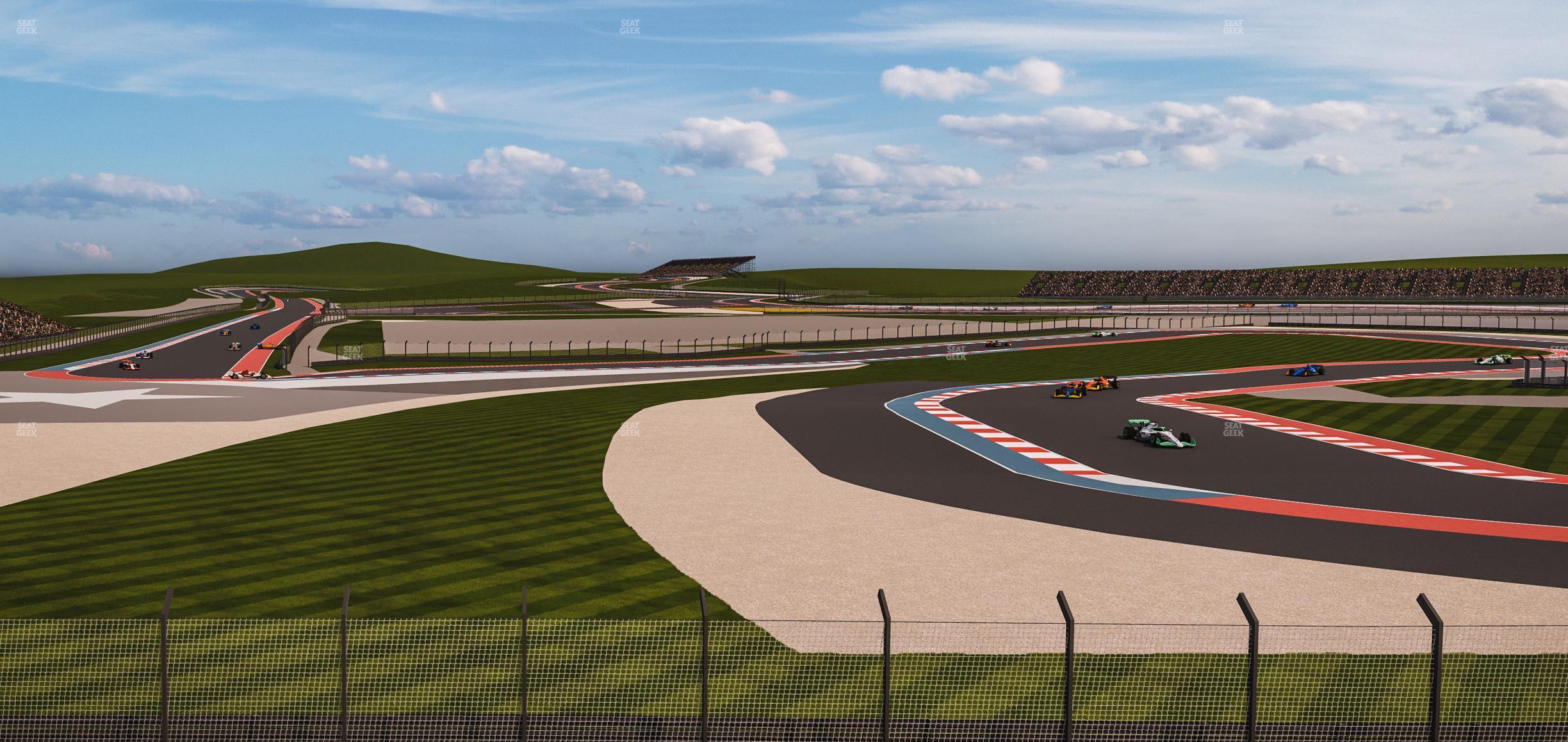 Seating view for Circuit of The Americas Section Turn 15 Grandstand 1