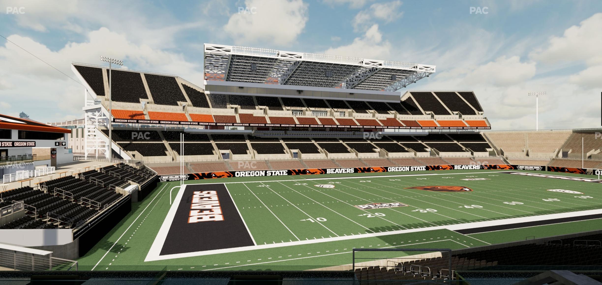 Seating view for Reser Stadium Section West Loge 29