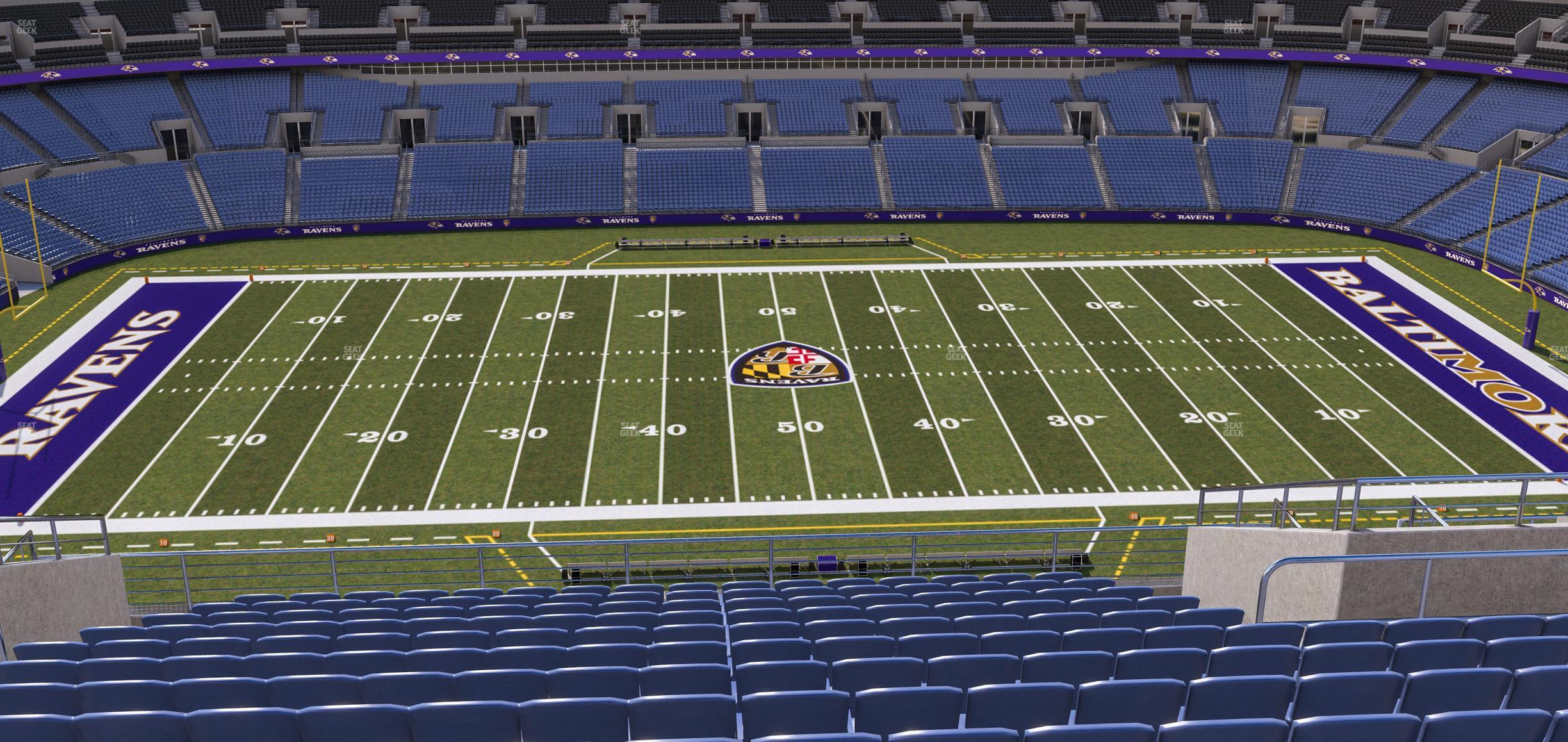 Seating view for M&T Bank Stadium Section 500