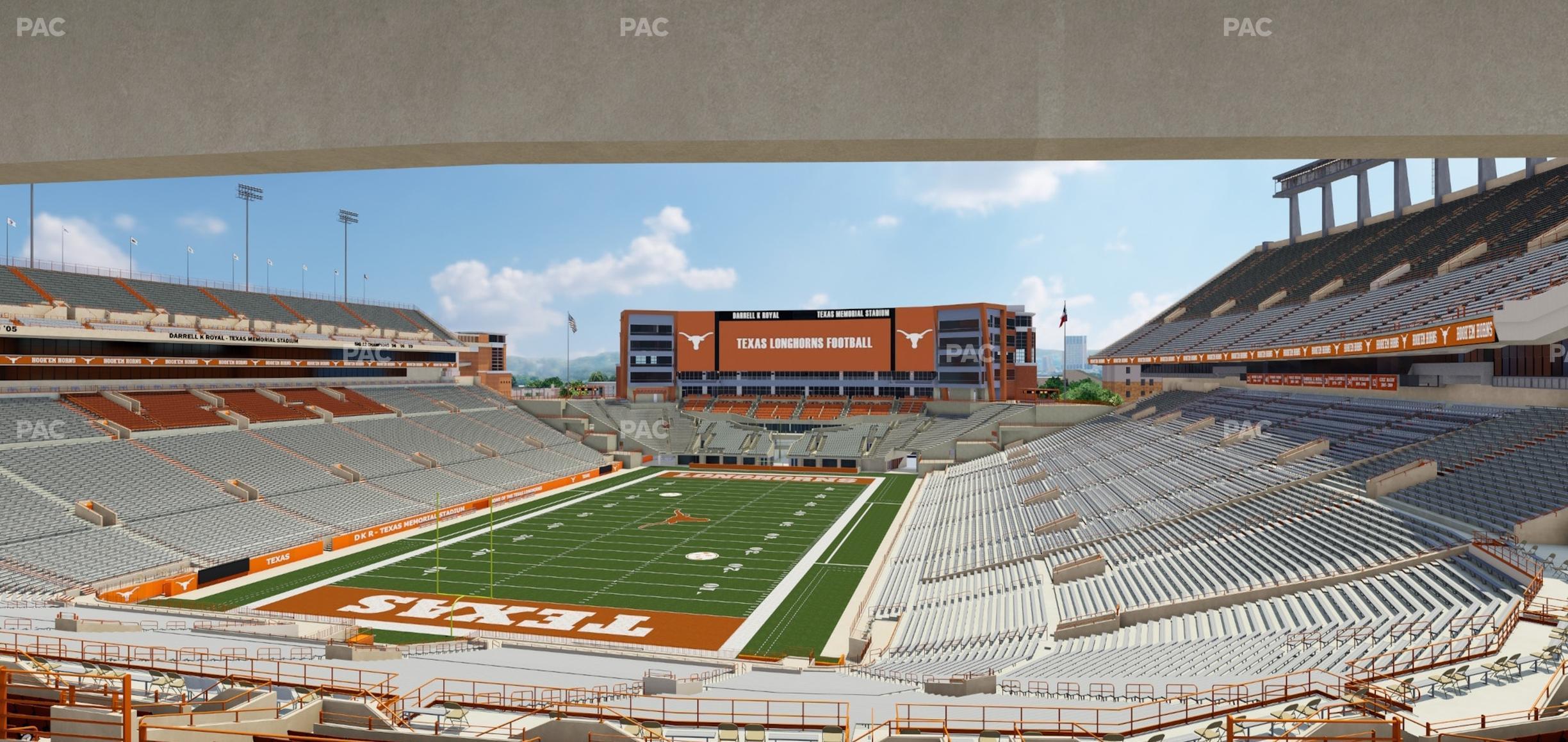 Seating view for Darrell K Royal - Texas Memorial Stadium Section Touchdown Club 14 C