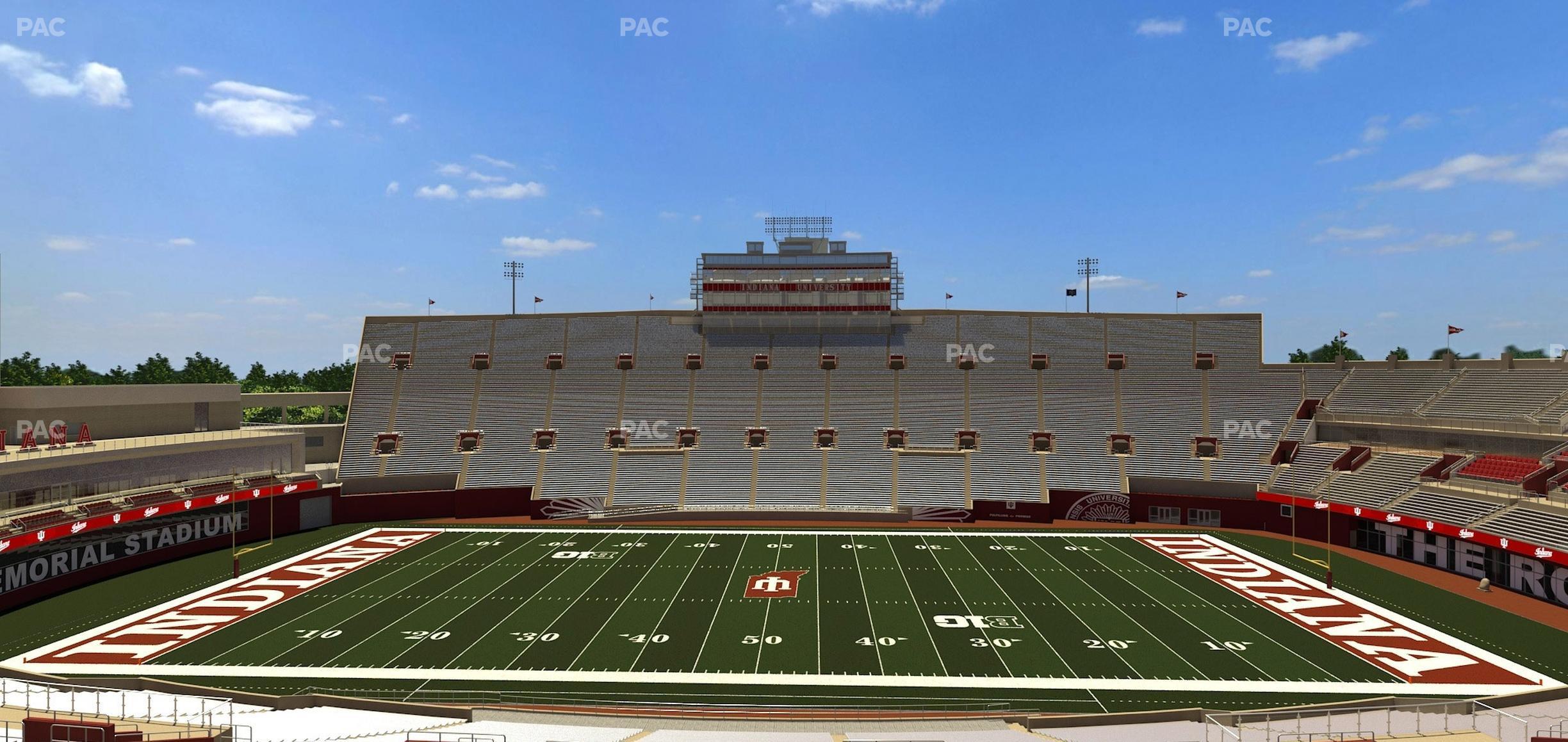 Seating view for Memorial Stadium - Indiana Section 26