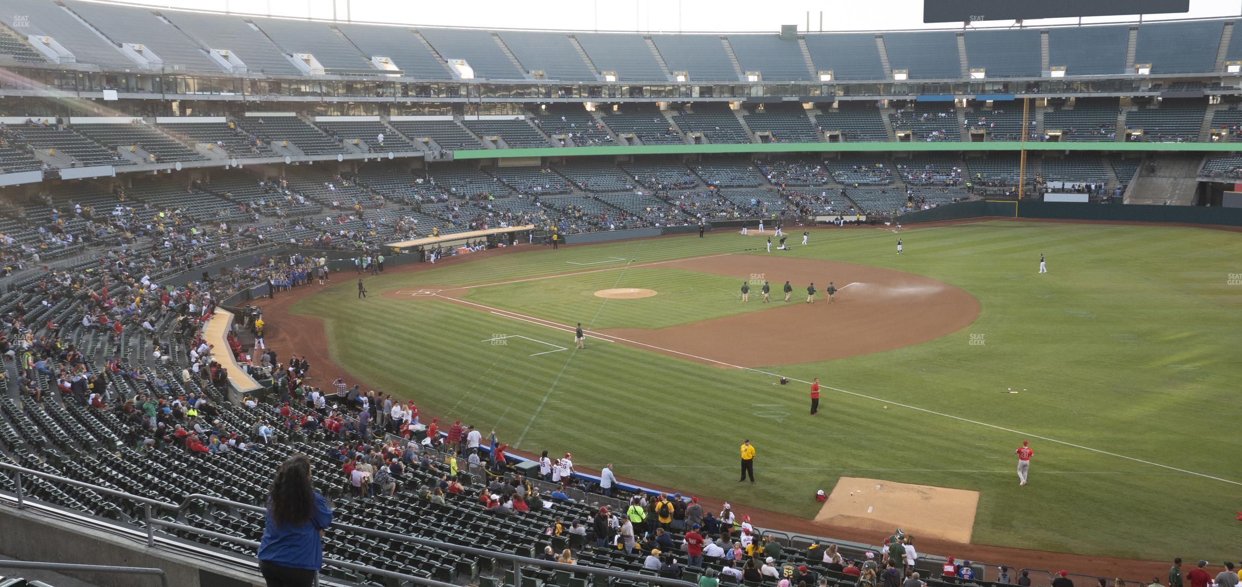 Seating view for Oakland Coliseum Section 207