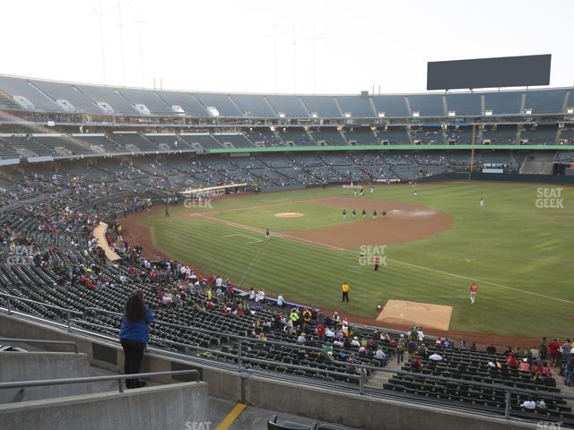 Seating view for Oakland Coliseum Section 207