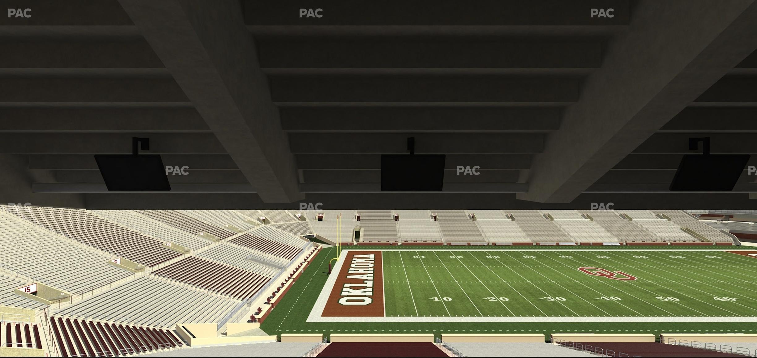 Seating view for Gaylord Family Oklahoma Memorial Stadium Section 9