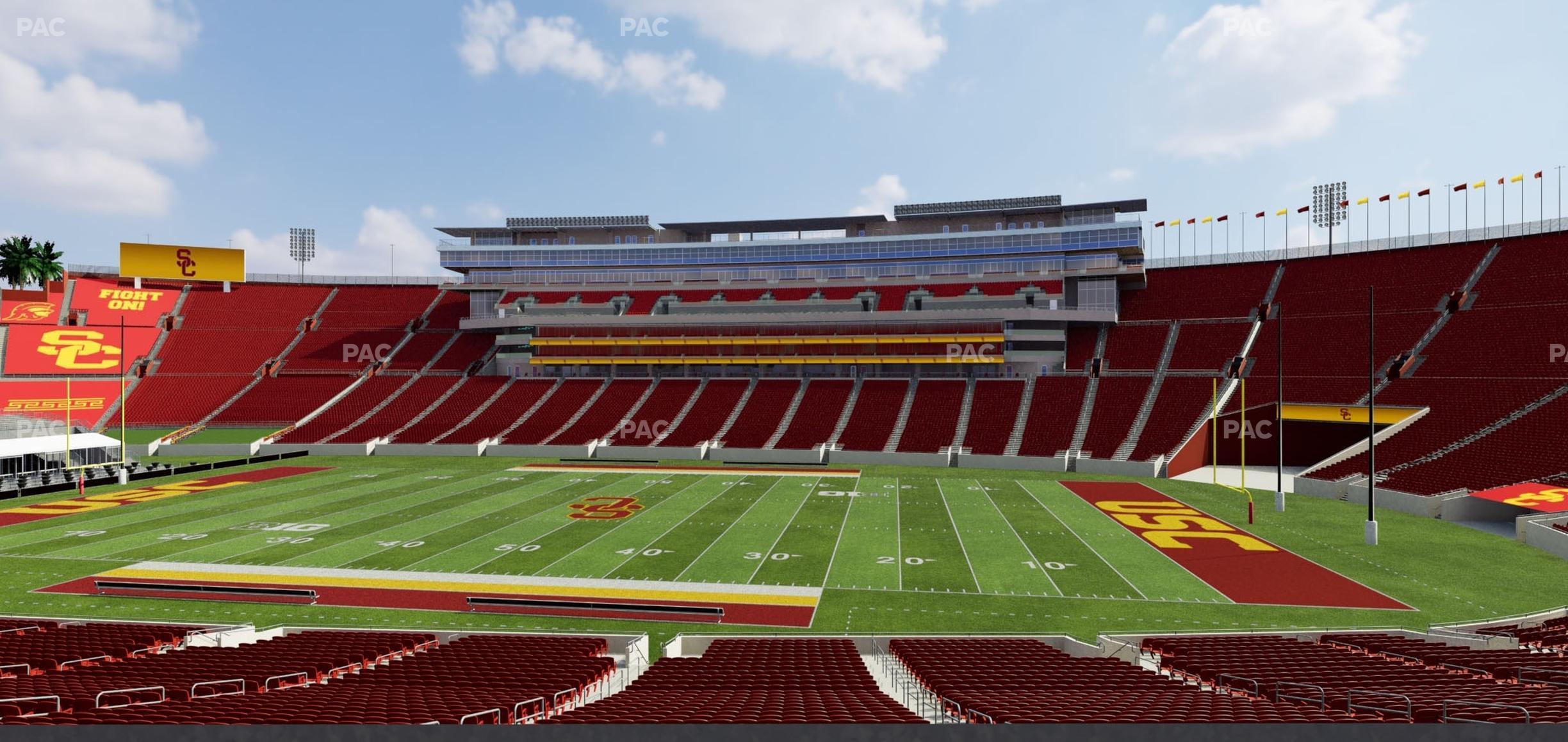 Seating view for Los Angeles Memorial Coliseum Section 120 B