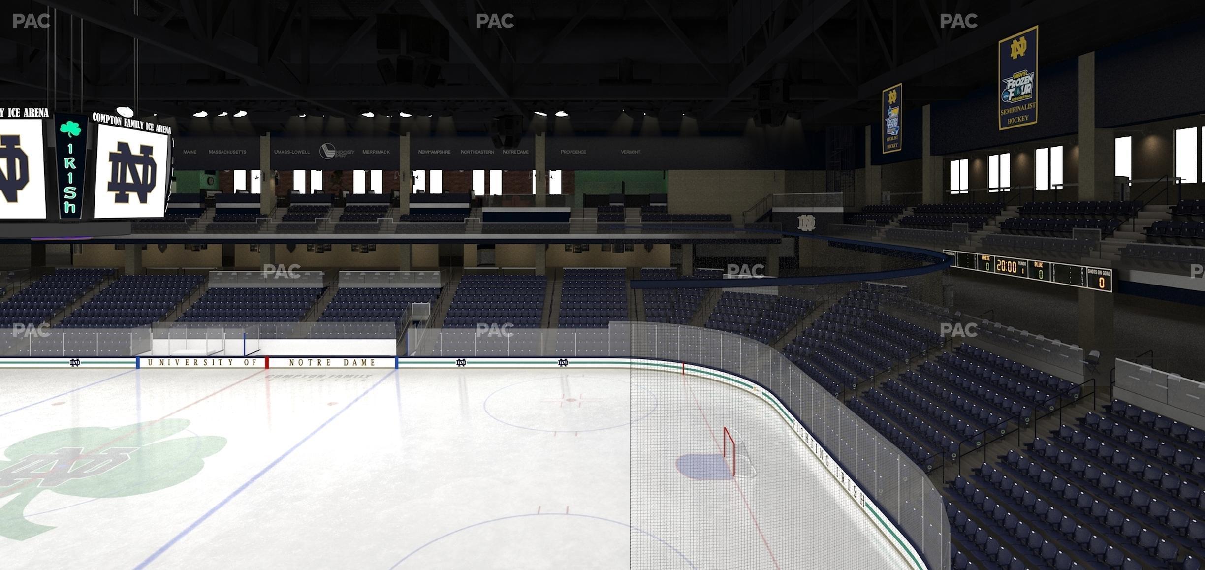 Seating view for Compton Family Ice Arena Section 111