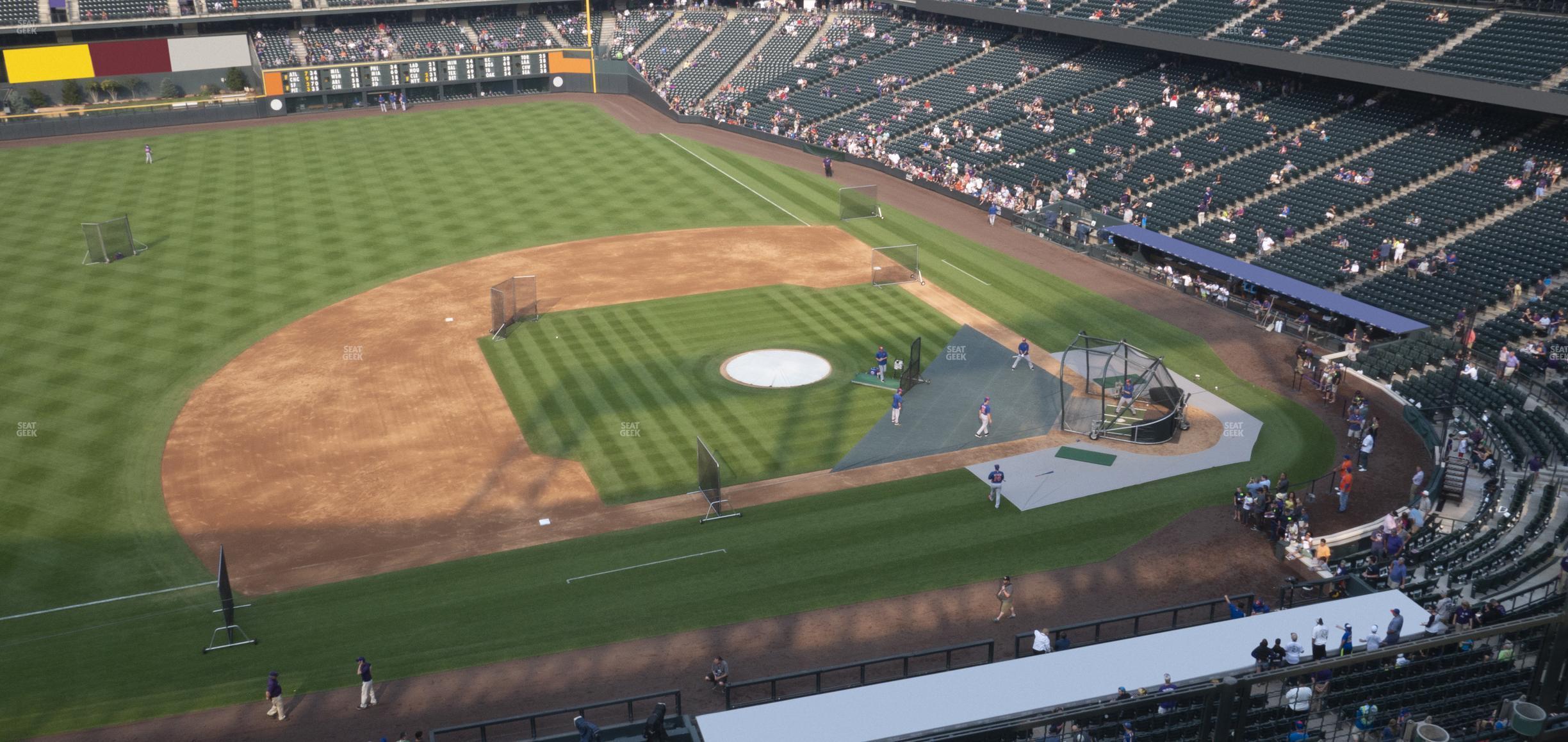 Seating view for Coors Field Section Lower 340