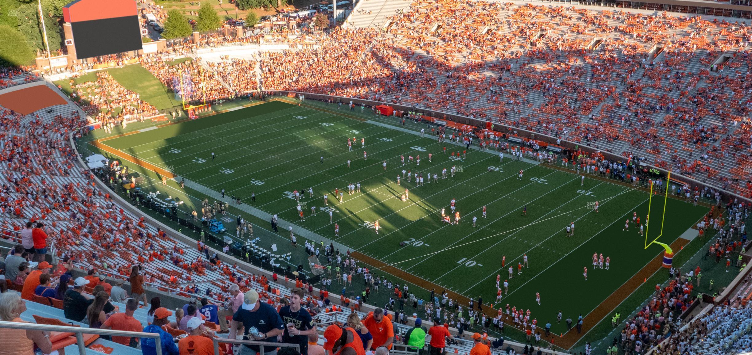 Seating view for Clemson Memorial Stadium Section Tdt